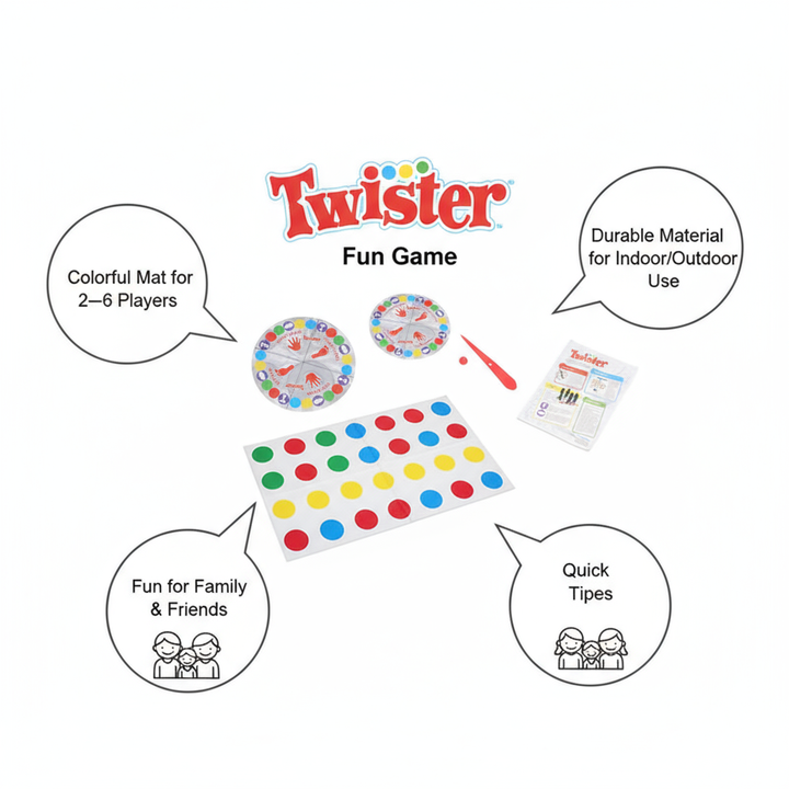 Twister Fun Game Outdoor Board Toy Family Friend Party Toys Twisting the Body for Children Adult Sports Interactive Group Toy