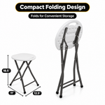 Folding Stool with Metal Frame – Indoor & Outdoor Seating - 2