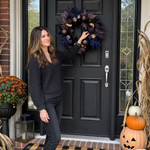 HALLOWEEN WREATH WITH LIGHTS FOR FRONT DOOR – PRE-LIT PUMPKIN, WITCH & GOTHIC PORCH DÉCOR - 2