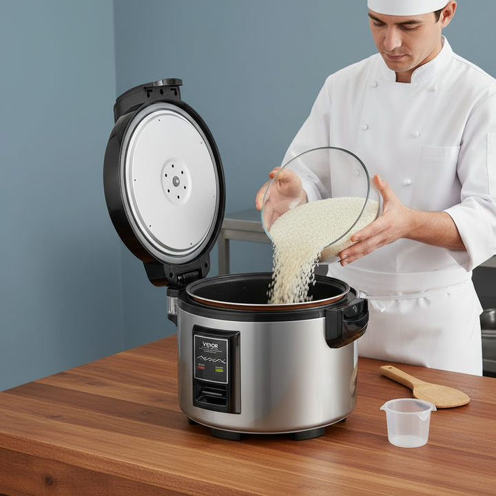 VEVOR Commercial Rice Cooker 70-Cup Non-Stick Pot 15L 12H Keep Warm Restaurant