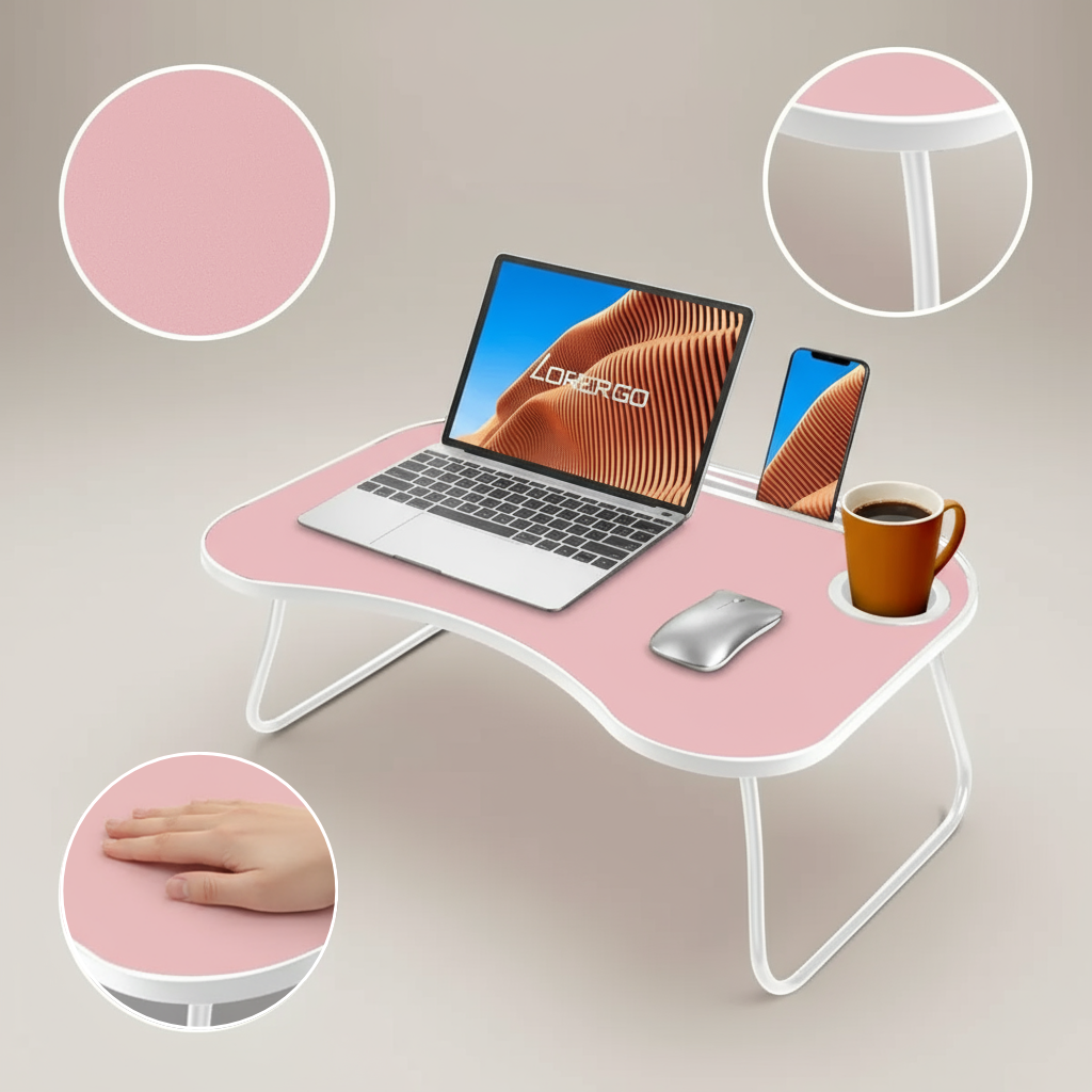 Ergonomic Portable Laptop Desk – Comfortable Work & Study Companion | Foldable Lap Desk | Trufairs
