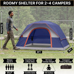 2-4 Person Dome And Cabin Camping Tents - 2