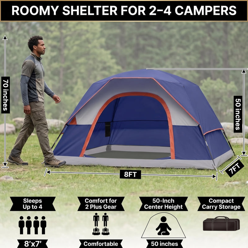 2-4 Person Dome And Cabin Camping Tents - 2