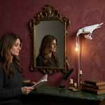 Gothic Raven Lamp – Dark Academia Table Light - 2 (Replacement)