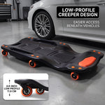 Low Profile Rolling Garage Creeper - Mechanic Creeper with Padded Headrest & Tool Trays, Under Car Roller for Automotive Repair, Rolling Car Creeper - 2