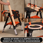 Portable Workbench & Folding Sawhorse – 2-in-1 Work Table - 2