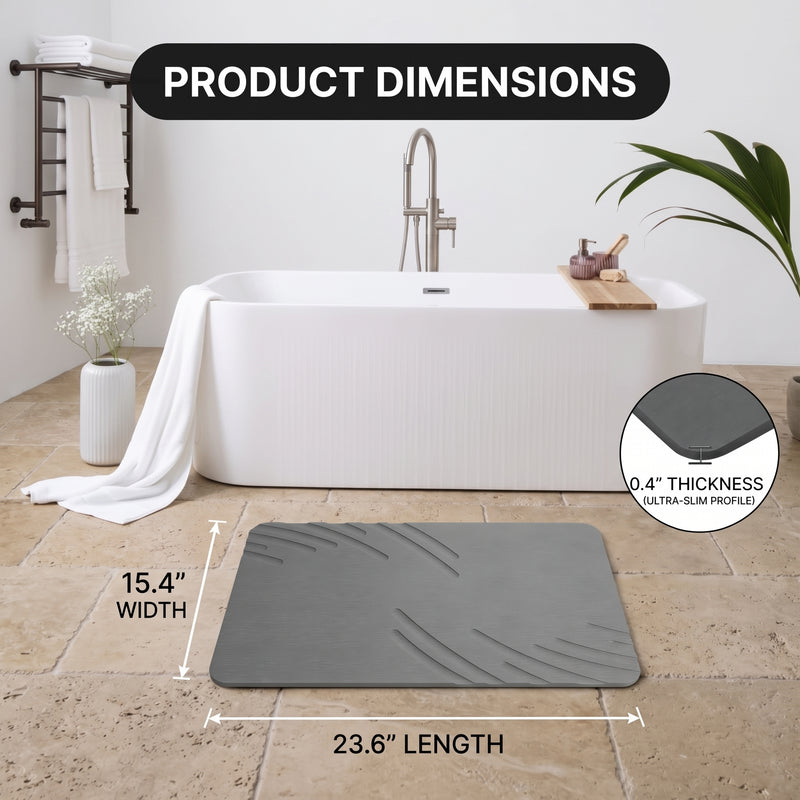 STONE BATH MAT – QUICK-DRY DIATOMACEOUS EARTH SHOWER MAT - 2