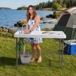 Folding Fish Cleaning Table with Sink & Sprayer Options - 2
