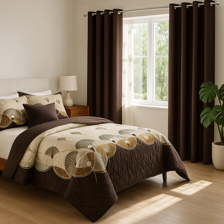 SereniSoft 9-Piece All-Season Microfiber Bedding & Curtain Collection