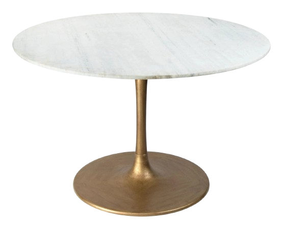 Fullerton Dining Table White & Gold