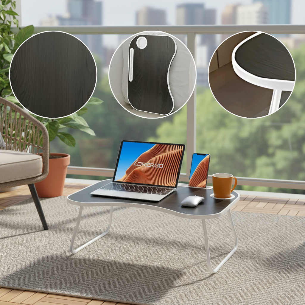 Ergonomic Portable Laptop Desk – Comfortable Work & Study Companion | Foldable Lap Desk | Trufairs