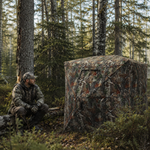 Hunting Blind with Floor Mat, 360 Degree See Through Ground Blind with Carrying Bag, 2/3/4 Person Pop Up Camouflage Tent Portable Concealed Shelter - 2