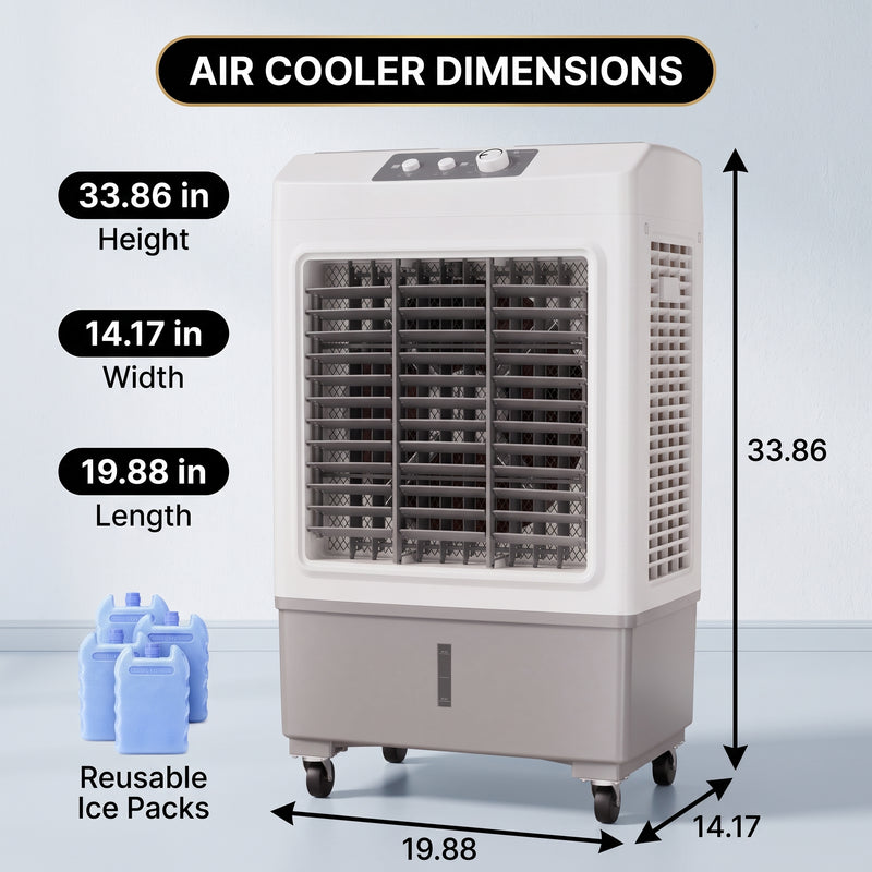 3-in-1 Evaporative Air Cooler Tower Fan with Remote Control - 2
