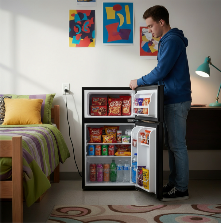3.2 cu ft. Compact Stainless Steel Refrigerator