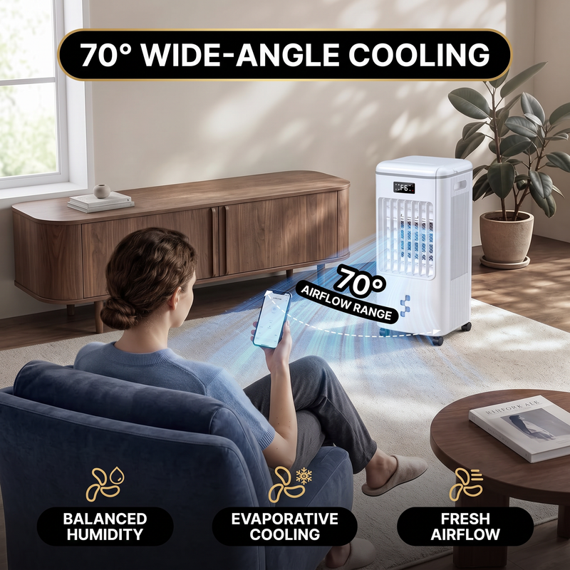 3-in-1 Evaporative Air Cooler Tower Fan with Remote Control - 2
