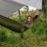 2-Person Camping Hammock with Mosquito Net & Rain Fly – Portable Outdoor Hammock Set (500lbs Capacity) - 2