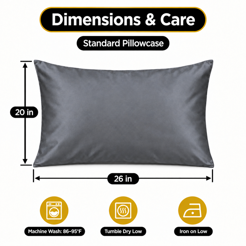 100% Viscose from Bamboo Pillowcases with Zipper, Set of 2 - 2
