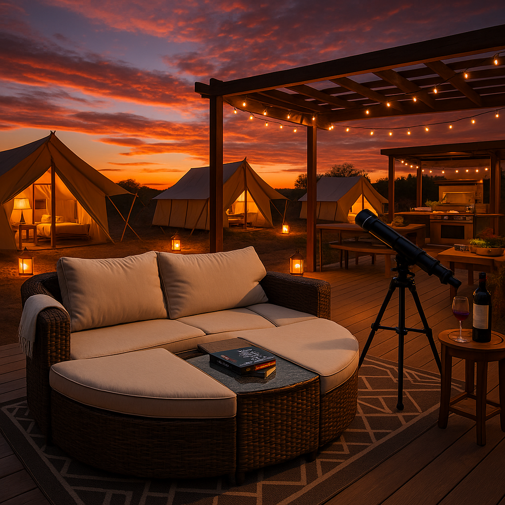 Premium 4-Piece Wicker Daybed Set - Brown Outdoor Patio Furniture with Glass Table, 2 Ottomans & Ultra-Thick Cushions for Ultimate Comfort