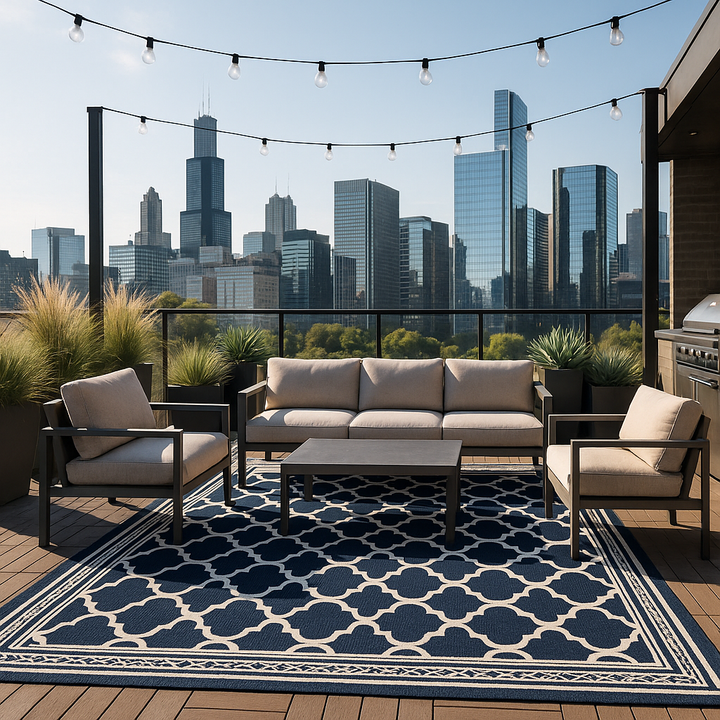 Exclusive Outsunny Reversible Outdoor Rug Carpet - Premium 9' x 18' Waterproof Camping Collection