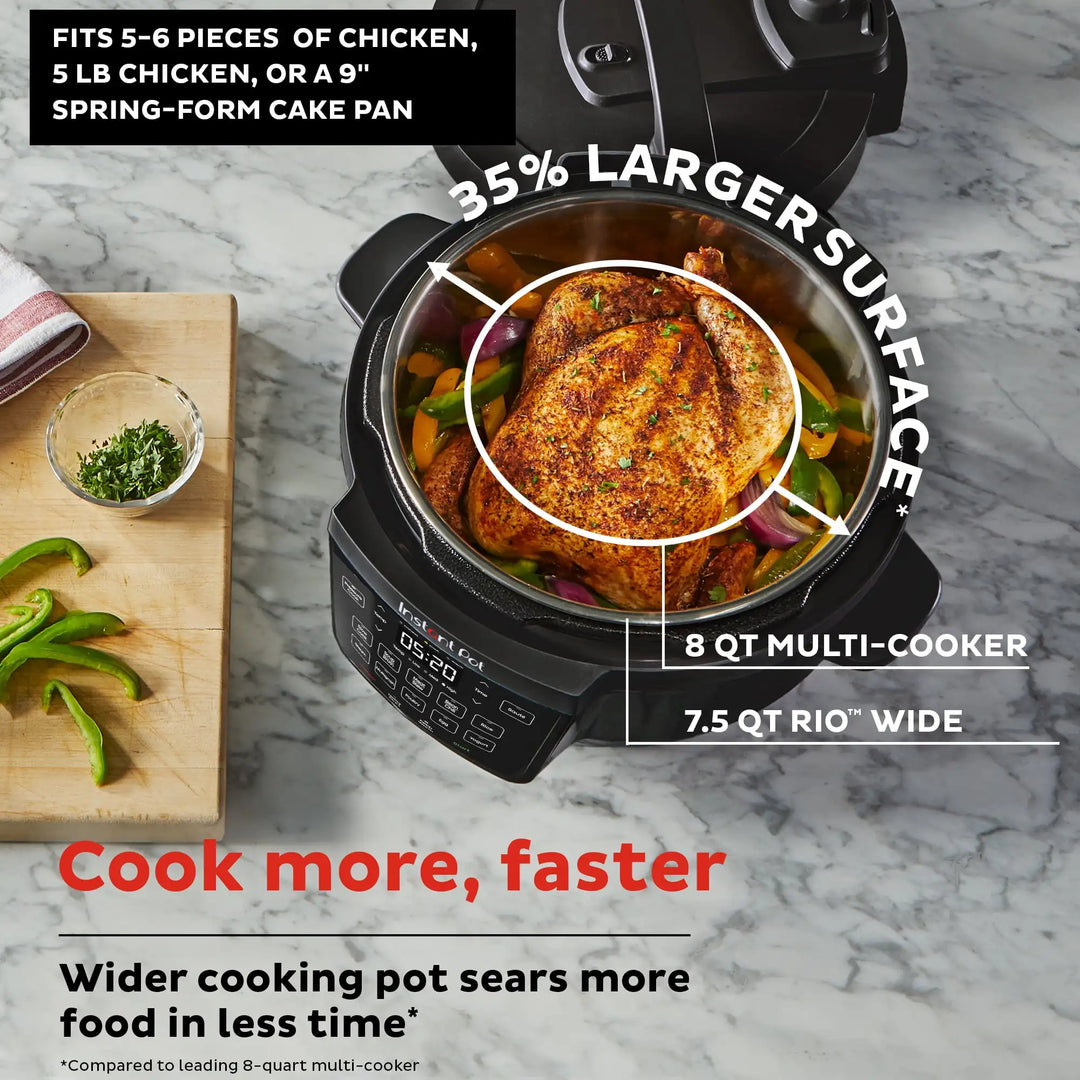 7.5 Qt Large Pressure Cooker with 7-in-1 Multicooker Settings