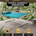 2-Person Quilted Outdoor Hammock 12FT – Double Layer with Pillow & Storage - 2