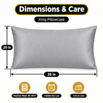 100% Viscose from Bamboo Pillowcases with Zipper, Set of 2 - 2