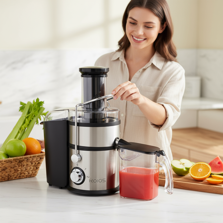 1300 W Centrifugal Juicer with Extra-Large 3″ Feed Chute & 3 Speeds – High-Yield Juice Extractor | Trufairs