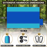 Portable Camping Hammock with Tree Straps – Lightweight Nylon Travel Hammock - 2
