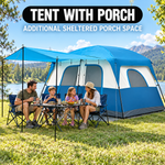 8-10 Person Instant Cabin Camping Tent with Room Divider & Rainfly - 2