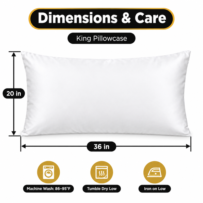 100% Viscose from Bamboo Pillowcases with Zipper, Set of 2 - 2