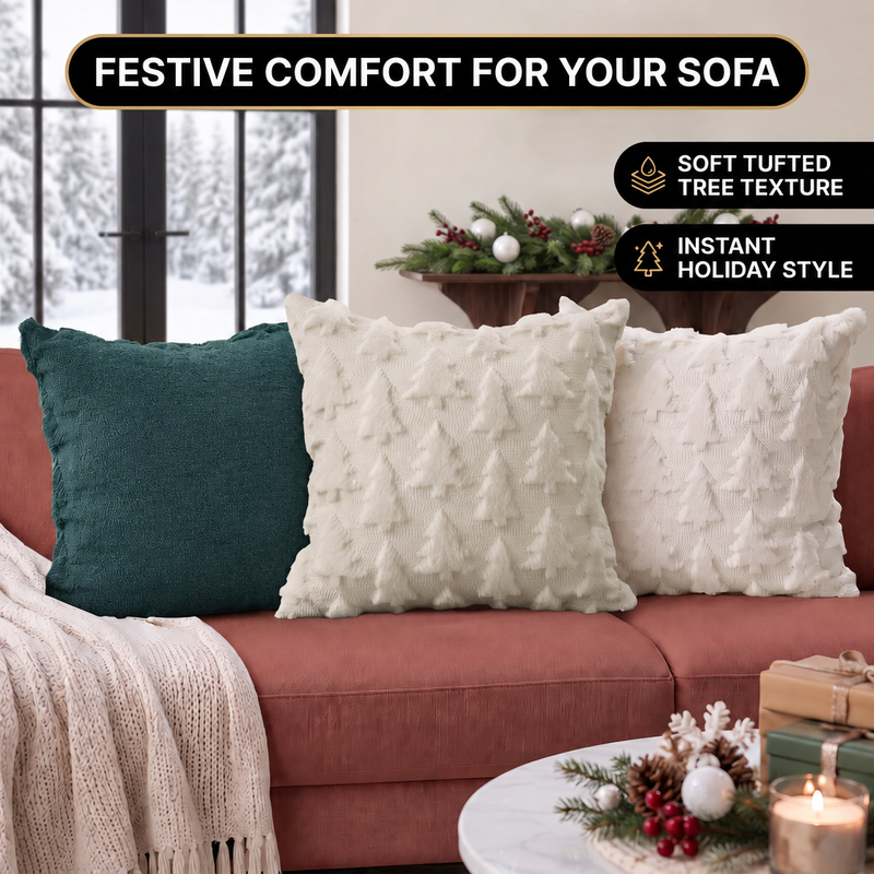 Christmas Pillow Covers 18x18 – Decorative Set of 2 - 2