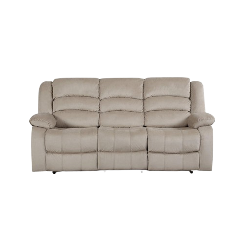 40" Contemporary Beige Fabric Sofa