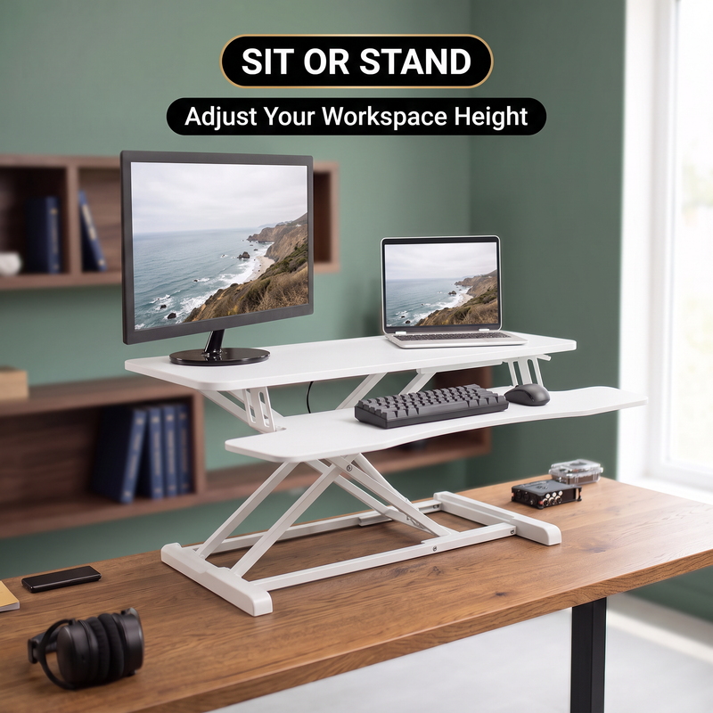 Standing Desk Converter – Adjustable Sit-to-Stand Desk Riser - 2