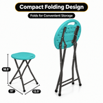 Folding Stool with Metal Frame – Indoor & Outdoor Seating - 2