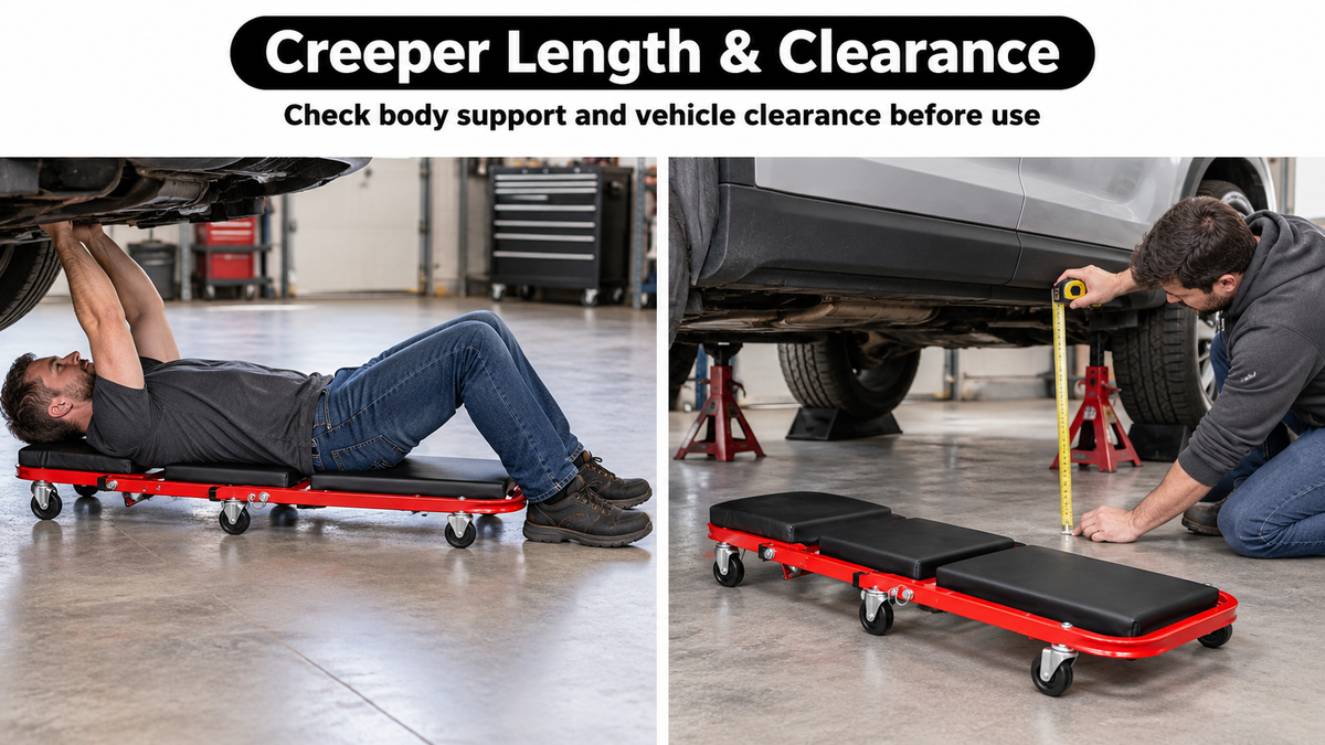 2-in-1 Mechanic Creeper Seat - Folding Z-Creeper, 300-450 lbs -  limitations image 2