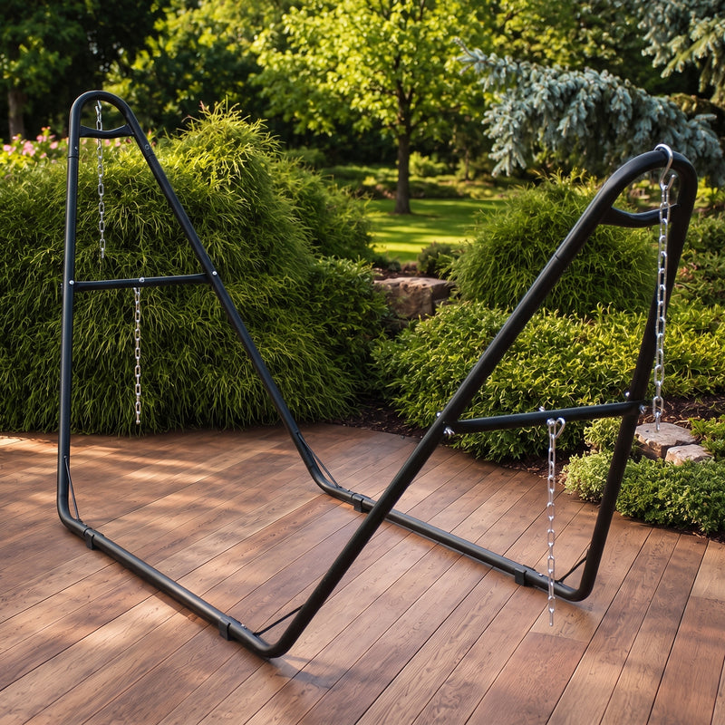 Adjustable 9-14FT Heavy-Duty Hammock Stand – 550-660LBS Outdoor/Indoor Steel Frame - 2