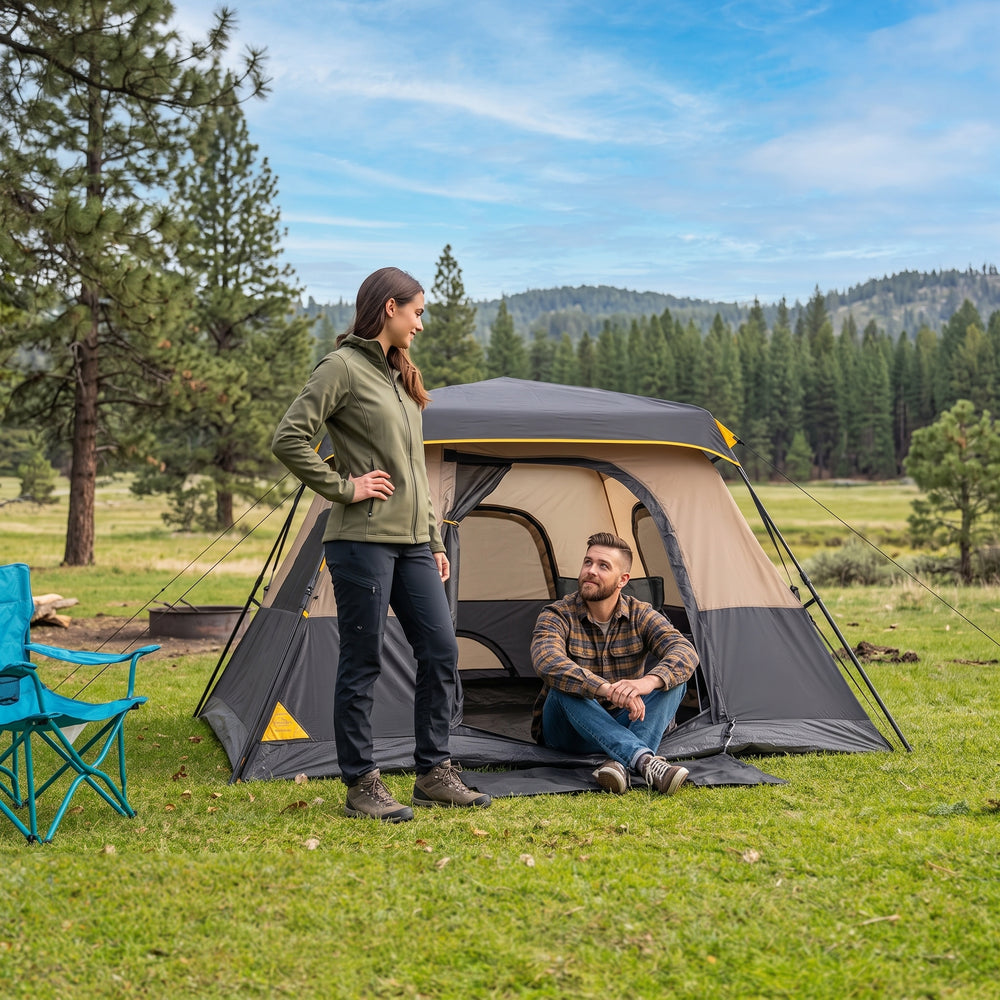 4-6 PERSON INSTANT CABIN CAMPING TENT – WATERPROOF FAMILY TENT WITH RAINFLY & CARRY BAG - 2