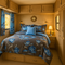 Luxurious 9-Piece Grey/Blue Jewel Flower Bamboo Microfiber Bedding Set - Complete Queen Bedroom Collection with Gift Bag