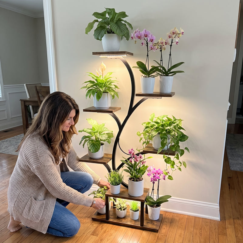 PLANT STAND WITH GROW LIGHTS – MULTI-TIER INDOOR SHELF - 2