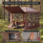 15x15 Pop-Up Gazebo Screen Tent – Large Outdoor Screen House with Mesh Walls & Carry Bag - 2