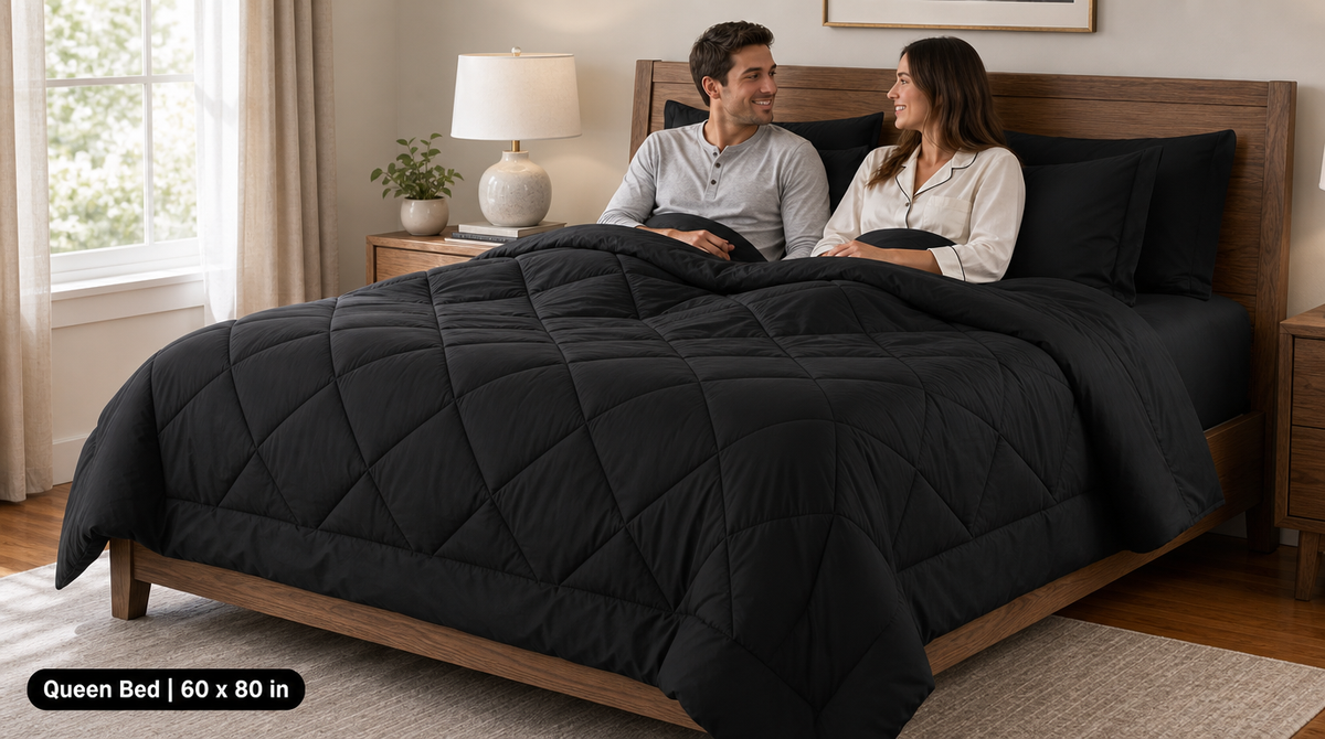 7-Piece Comforter Set with Sheets – Down Alternative Fill - fit and scale image 2