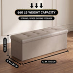 BENCH WITH STORAGE – FOLDING OTTOMAN WITH PADDED SEAT - 2