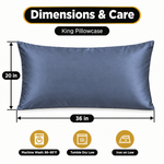 100% Viscose from Bamboo Pillowcases with Zipper, Set of 2 - 2