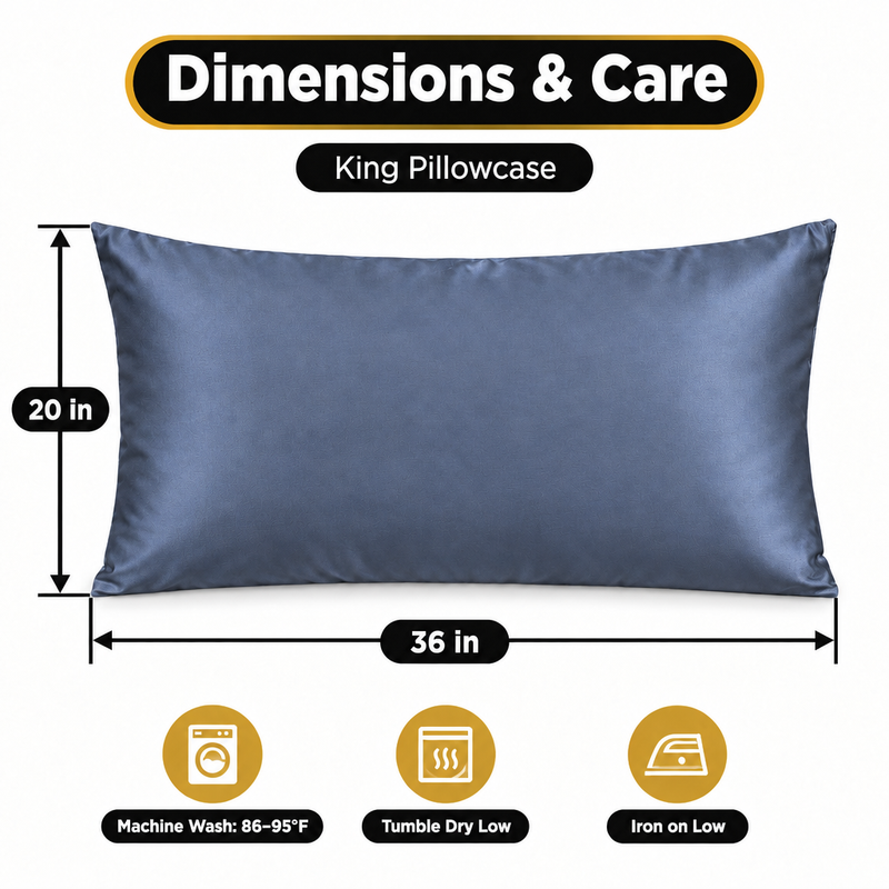 100% Viscose from Bamboo Pillowcases with Zipper, Set of 2 - 2