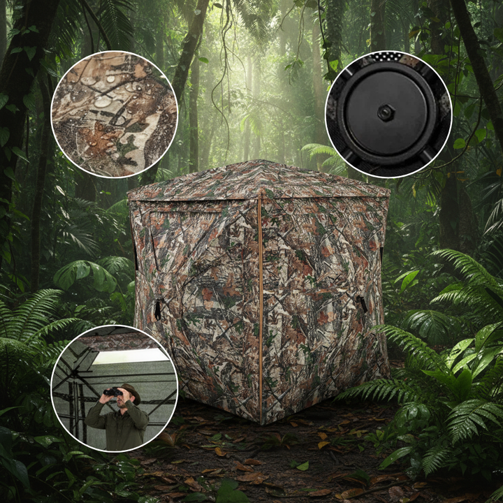 5-in-1 Detachable Hunting Blind with Skylight – Spacious Pop-Up Deer & Turkey Blind for 2-3 People | Camouflage | Trufairs