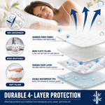 Waterproof Mattress & Pillow Protector – Breathable Quilted Mattress Cover with Deep Pocket - 2