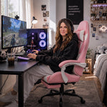 GAMING CHAIR WITH FOOTREST – LUMBAR SUPPORT & 360° SWIVEL - 2