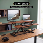 Standing Desk Converter – Adjustable Sit-to-Stand Desk Riser - 2