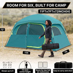 5–8 PERSON FAMILY DOME CAMPING TENT – WATERPROOF OUTDOOR TENT WITH RAINFLY & CARRY BAG - 2