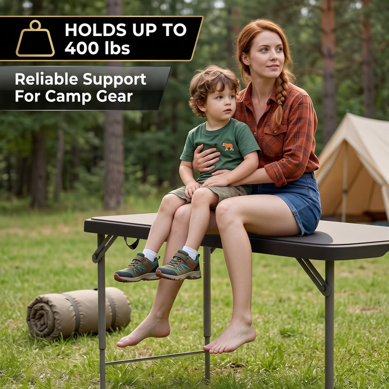 4 ft Adjustable Folding Camping Table - 2